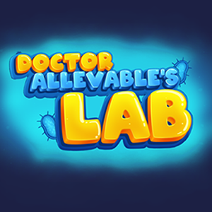 Bubble-shaped text that reads, Doctor Allevable’s Lab, with two bacteria peeking out from behind the text.