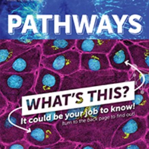 Cover of the basic science careers issue of Pathways magazine.