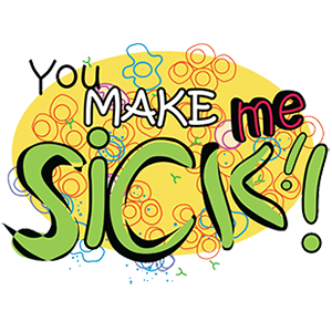 You Make Me Sick board game logo.