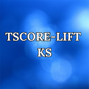 White text that reads, T SCORE-LIFT KS, against a blue background with blurry orbs.