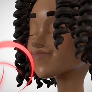 A cartoon of a person with their eyes closed, breathing in a scent through their nose.